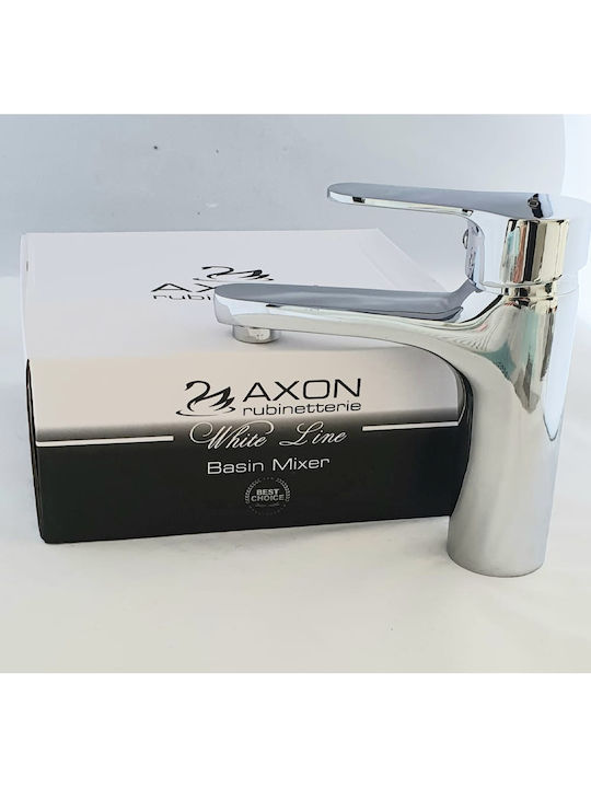 Axon Axon White Line Αναμεικτική Μπαταρία Νιπτήρα Λευκή