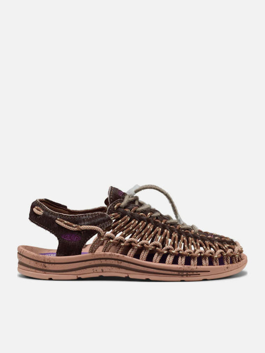 Uneek Leather Men's Sandals In Brown Color