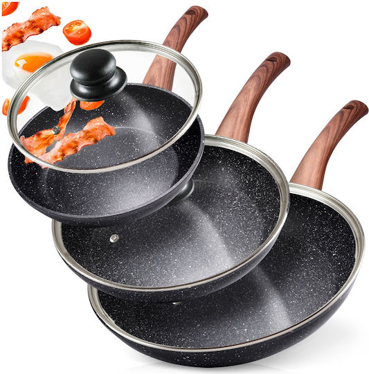 Vilde Set Tigăi din Aluminiu cu Acoperire Antiaderentă 3 Bucăți
