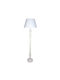 Victorien Floor Lamp 28x45x163cm White Wood White Fabric