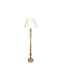 Victorien Floor Lamp 28x45x163cm Natural Wood Beige Fabric