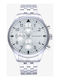 Radiant Ανδρικό Ρολόι 43mm Μπαταρίας με Ασημί Μεταλλικό Μπρασελέ