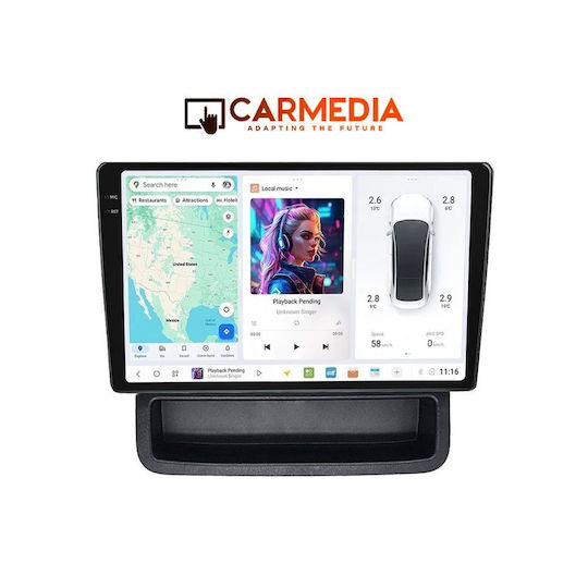 Carmedia Car Audio System for Opel Vivaro Renault Trafic Nissan Primastar 2004-2015 Bluetooth USB WiFi GPS Apple CarPlay Android Auto with 9.5" Touch Screen