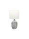 Liberta Ceramic Table Lamp with White Shade and Gray Base