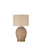 Liberta Concrete Table Lamp with Beige Shade and Base