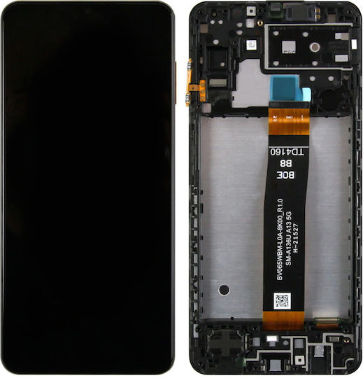 Ersatzbildschirm mit Touch-Mechanismus und Rahmen für Samsung Galaxy A13 5G Schwarz