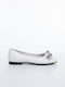 Damen Ballerinas Aus Leder In Weiß Farbe