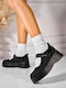 Leather Heels with Medium Heel Black