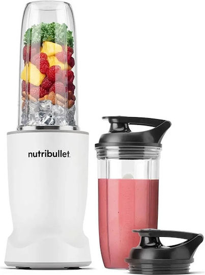 NutriBullet Turbo Matte Μπλέντερ με Πλαστική Κανάτα 700 ml 1000W Λευκό