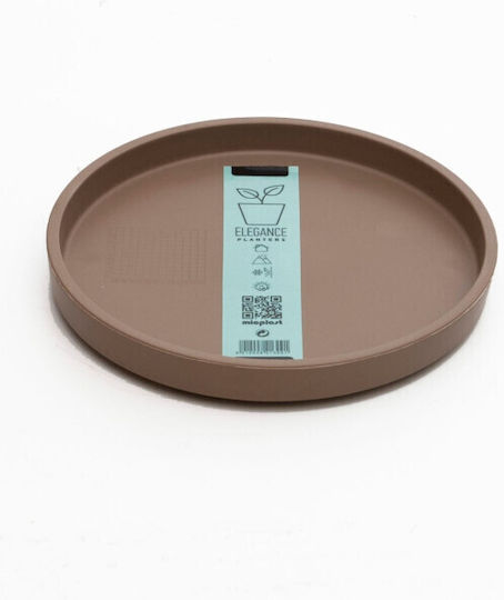 Micplast Πιάτο Γλάστρας Elegance Round 20p Μόκα