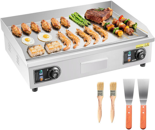 Vevor Επαγγελματική Ηλεκτρική Σχάρα 655 X 400 Mm 4000w Ρυθμιζόμενη Θερμοκρασία 50-300°c Ανοξείδωτη Επιφάνεια Ψησίματος Sykdblqp10mmkmh03002v2