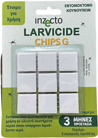 Inzecto Larvicide Chips G Insect Trap in Tablet for Mosquitoes 9 Pieces