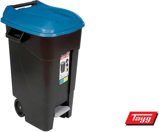Tayg Eco Καδος 120 Λιτρων Πενταλ Ροδες Μπλέ