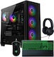 Vengeance Gamer's Choice Dominator-V88 Гейминг Настолен Компютър (Ryzen 7-5700X/32GB DDR4/1TB SSD/GeForce RTX 5060/Без Операционна Система)