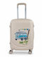 Playful Bags Kids Hard Cabin Suitcase Beige Height 55cm