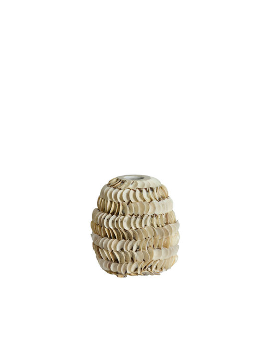 Light & Living Decorative Bamboo Vase Sarria White H21cm