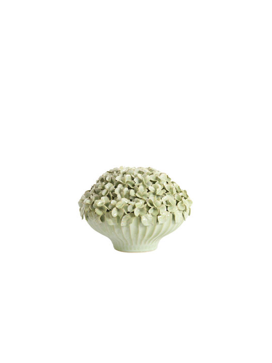 Light & Living Decorative Ceramic Vase Lirien Green H23cm
