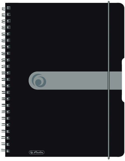 Herlitz Σημειωματάριο Σπιράλ Α4 80 Φύλλων Μαύρο