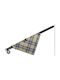 Nobby Leather Dog Collar with Bandana Brown Checkered 50cm