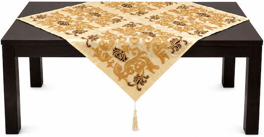 Inart Gold and Brown Tablecloth 90x90cm Inart Gold and Brown Tablecloth 90x90cm