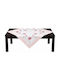 Inart Τραπεζομάντηλο Ροζ-λευκό 90x90εκ.