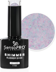 Shimmer Rubber Base Sensopro Milano #41 Beaded Rainbow 10ml