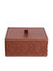 Espiel Set Decorative Boxes From Artificial Leather 2pcs