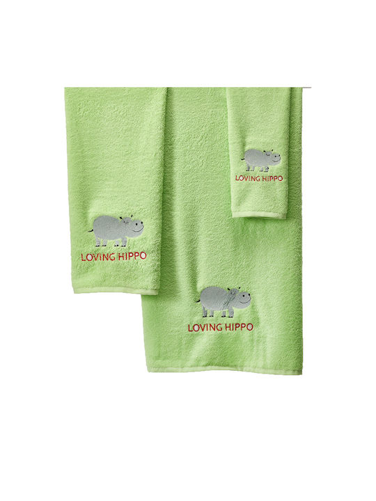 Whitegg Set of Baby Towels 3pcs R202 Green Weight 450g/m²