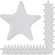 Relaxdays Covoare Antiderapante Cada Steaua De Mare Cu Ventuze Transparent 10x10.5cm