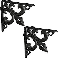 Relaxdays Raft De Colț Din Metal Negru 145x145mm 2 Bucăți 10032100_46 Relaxdays Raft De Colț Din Metal Negru 145x145mm 2 Bucăți 10032100_46