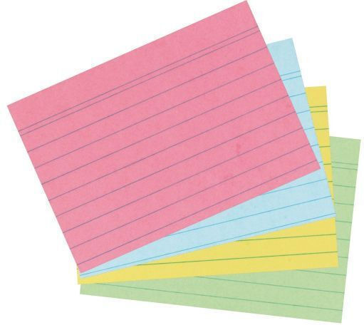 Herlitz Κάρτες Ευρετηρίου A7 Γραμμωτές Χρωματιστές 200 Τεμάχια