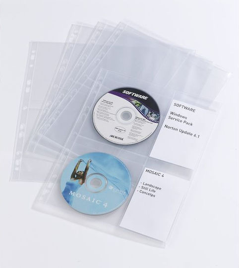 Durable Плик за 4 Диска Прозрачен 10 бр