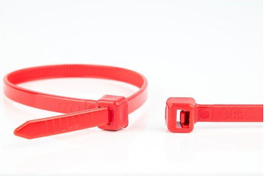 WKK Δεματικά Καλωδίων Πλαστικά 12.2mmx37mm σε Κόκκινο χρώμα (100τμχ) 110196271