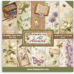 Χαρτιά Scrapbooking 10τεμ 30.5×30.5cm Stamperia...