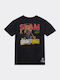 Vintage T-shirt Μαύρο SS18181-DPIBLCK