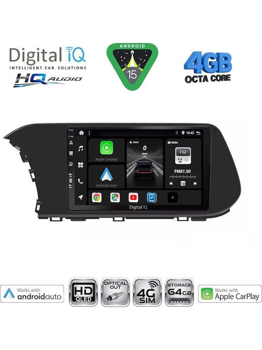Digital IQ Car Audio System for Hyundai i20 / Bayon 2020 (Bluetooth/USB/WiFi/GPS/Apple CarPlay/Android Auto) with 10" Touch Screen