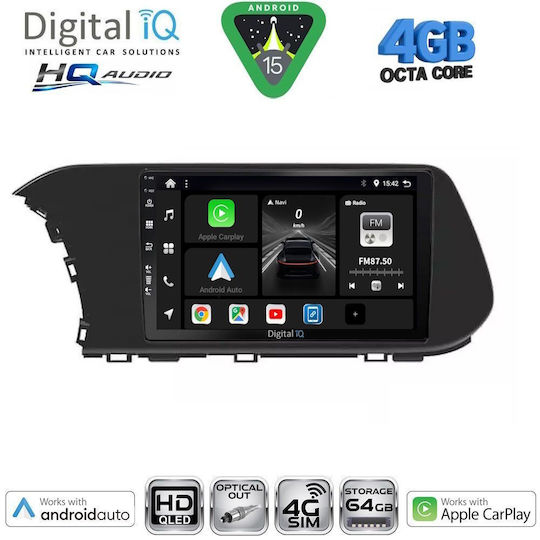 Digital IQ Ηχοσύστημα Αυτοκινήτου για Hyundai i20 / Bayon 2020 (Bluetooth/USB/WiFi/GPS/Apple-Carplay/Android-Auto) με Οθόνη Αφής 10"