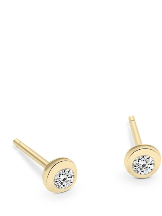 Chrilia Gold Earrings with Stones