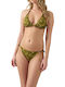 Bikini Slip with Laces Khaki Tie Dye