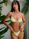 Bikini-Set 3 Stücke Blumen Gelb