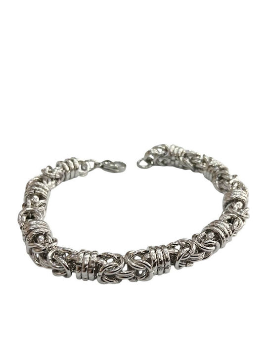 Kalliopi Silver Ανδρικό Βραχιόλι από Ατσάλι 23cm
