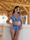Bikini Set High Waist Blue-Black