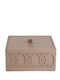 Espiel Plastic Storage Box with Lid Beige 15x15x7cm