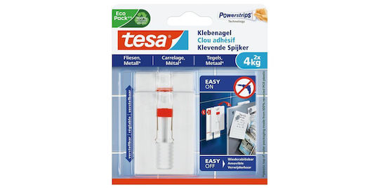 Tesa 77767-00000-01 Metallic Hangers with Sticker 2 Pieces