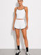 Women's Terry High Waist Shorts White
