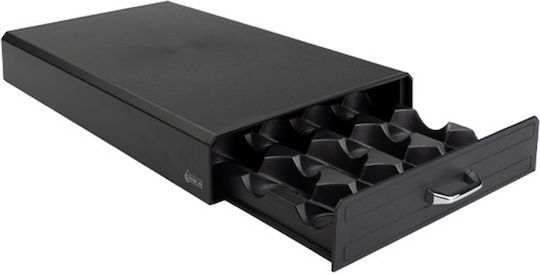 Kaffeekapselständer 123inkt Kunststoff Schublade 24 Plätze Schwarze C920