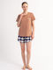 Vienetta Secret Summer Women's Pyjama Kit Cotton Brown