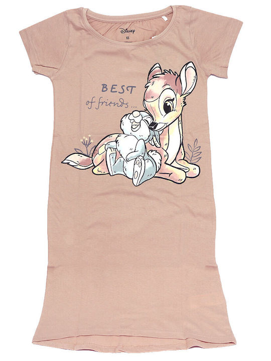 Disney Summer Women's Nightgown Soft Pink Bambi "Best of Friends"