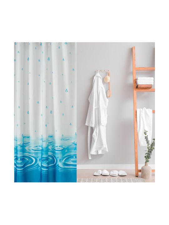 Whitegg Bc113 Κουρτίνα Μπάνιου Υφασμάτινη 180x200cm Γαλάζια