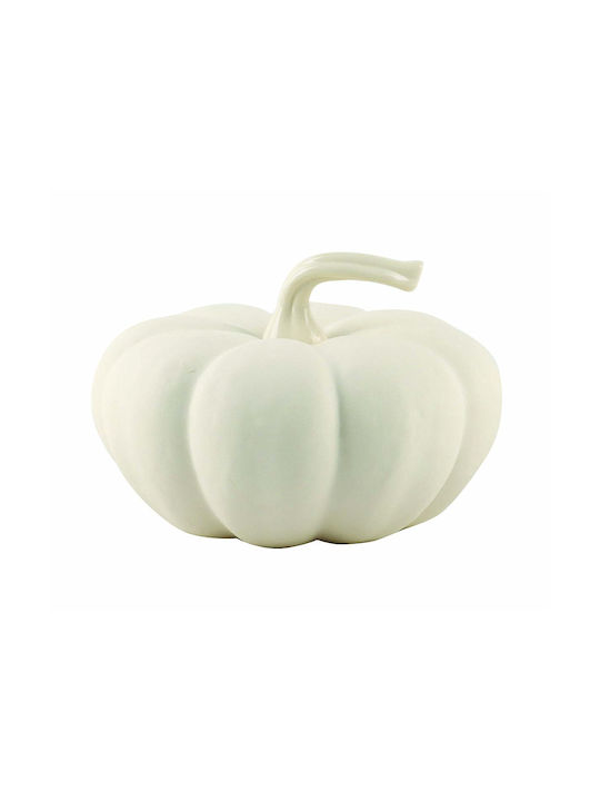 Κεραμική Διακοσμητική Κολοκύθα Λευκή 20x14cm – Minimal Elegant Deco Σαλόνι & Τραπεζαρία